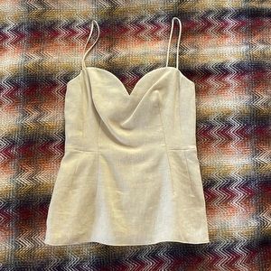 NEW W TAGS ♥️ Theory Linen Sweetheart Top, Size 2
